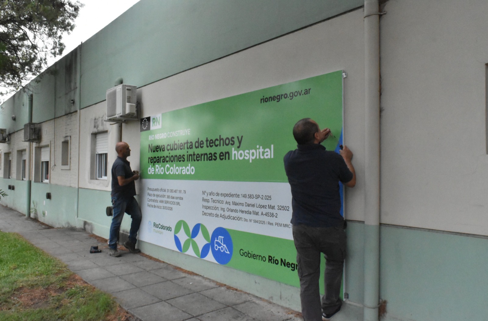 Río Colorado: avanza la obra de sobretecho en el hospital